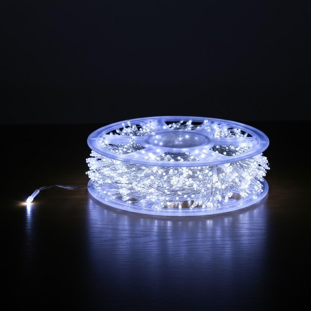 Гирлянда-нить сетевая Роса хвойная лапа новогодняя 50 м 1500LED Белый (D1500L50MWW)