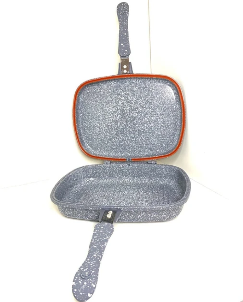 Сковорода гриль двостороння A-Plus FP-1502 з мармуровим покриттям 32 см (UNQQ-002)