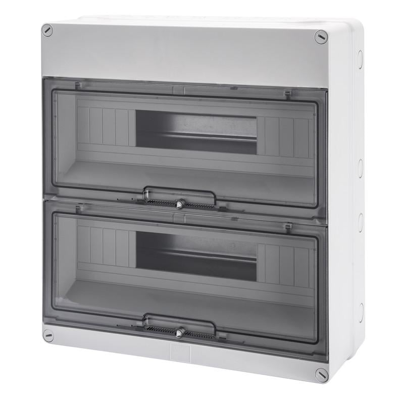 Щит распределительный Gewiss 40CD 36 модулей пластик 400x376x135 мм навесной IP55 прозрачная дверь (GW40009)