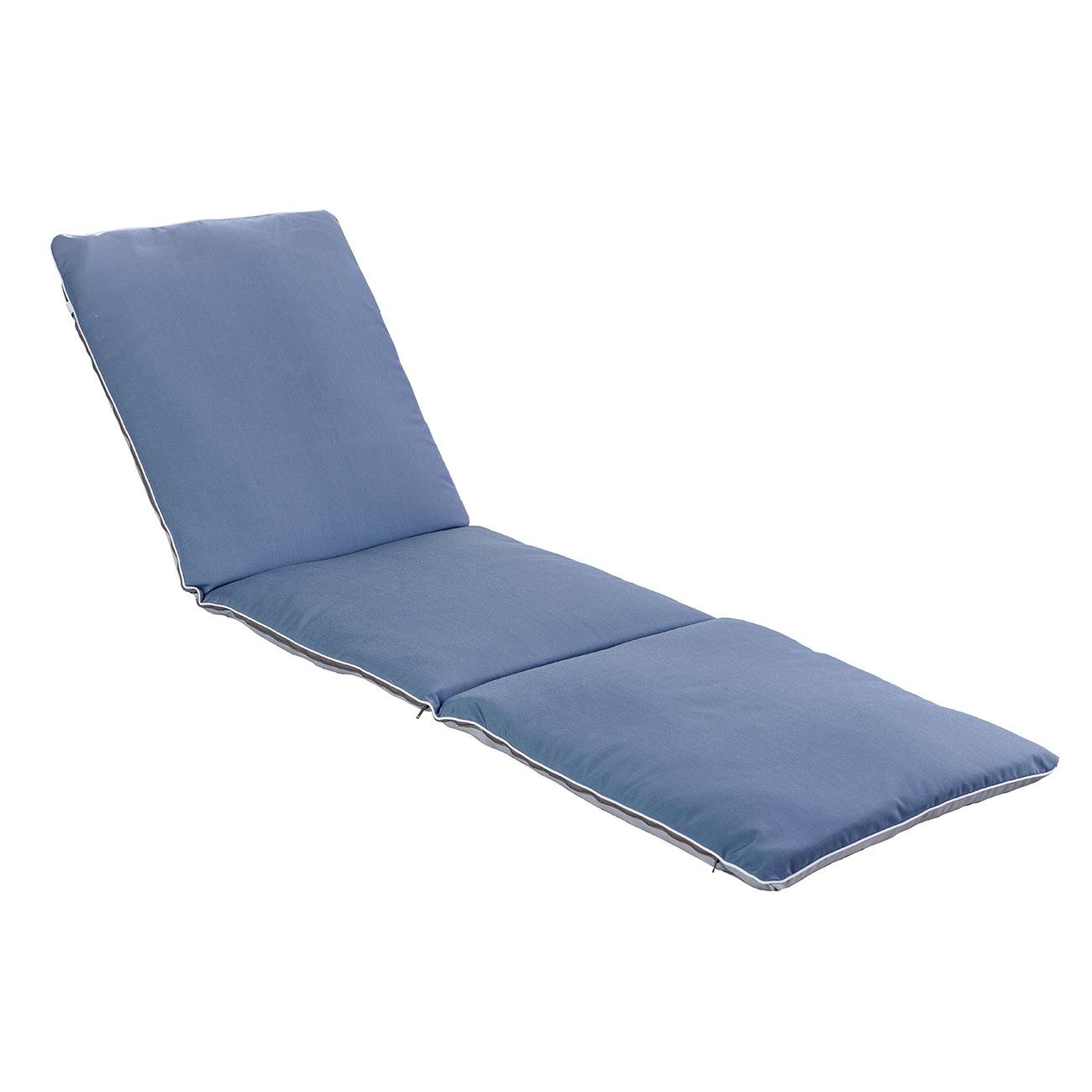 Матрас для шезлонга Ost-Fran TRIO однотонный Текстиль 861/414 189x58x5 см Джинсовый (3597)