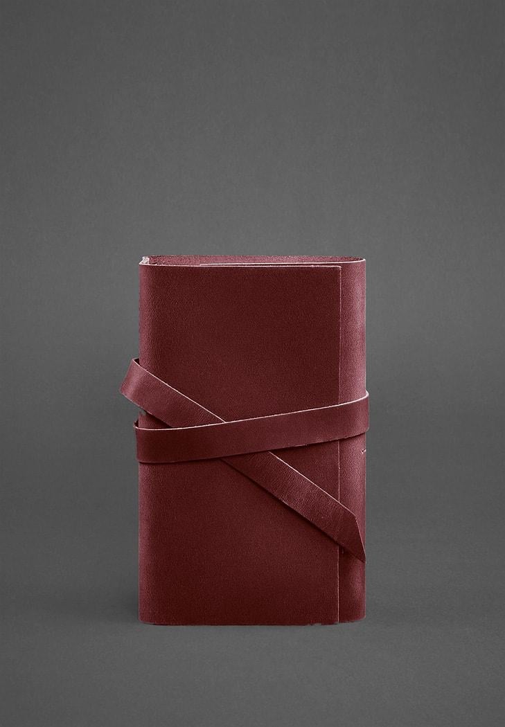 Блокнот жіночий шкіряний Софт-бук 1.0 Crazy Horse Бордовий (A-026922)