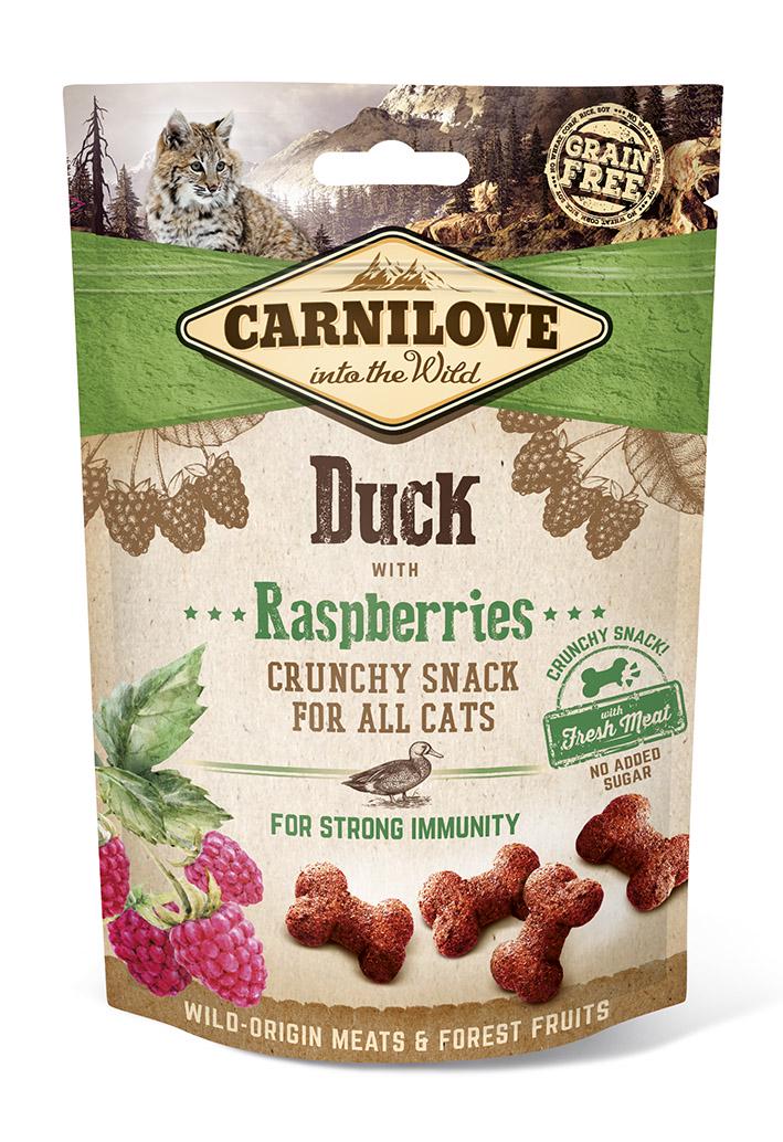 Лакомство для кошек Carnilove Cat Crunchy Snack с уткой и малиной 50 г (100411)