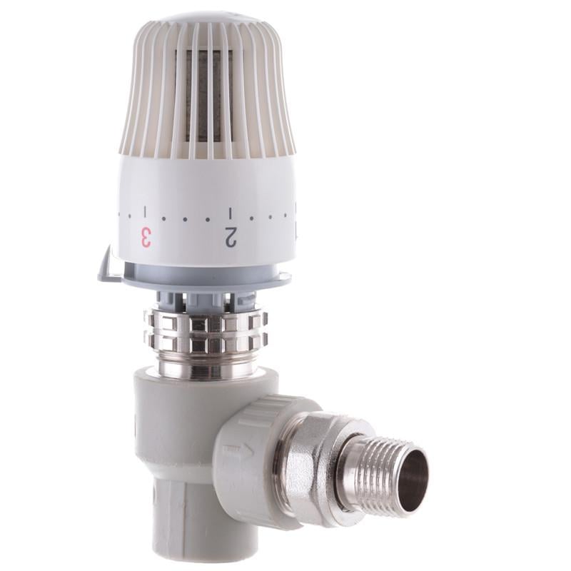 Кран термостатичний кутовий KOER K0153.PRO з термоголовкою PPR 20x1/2" (KP0195)