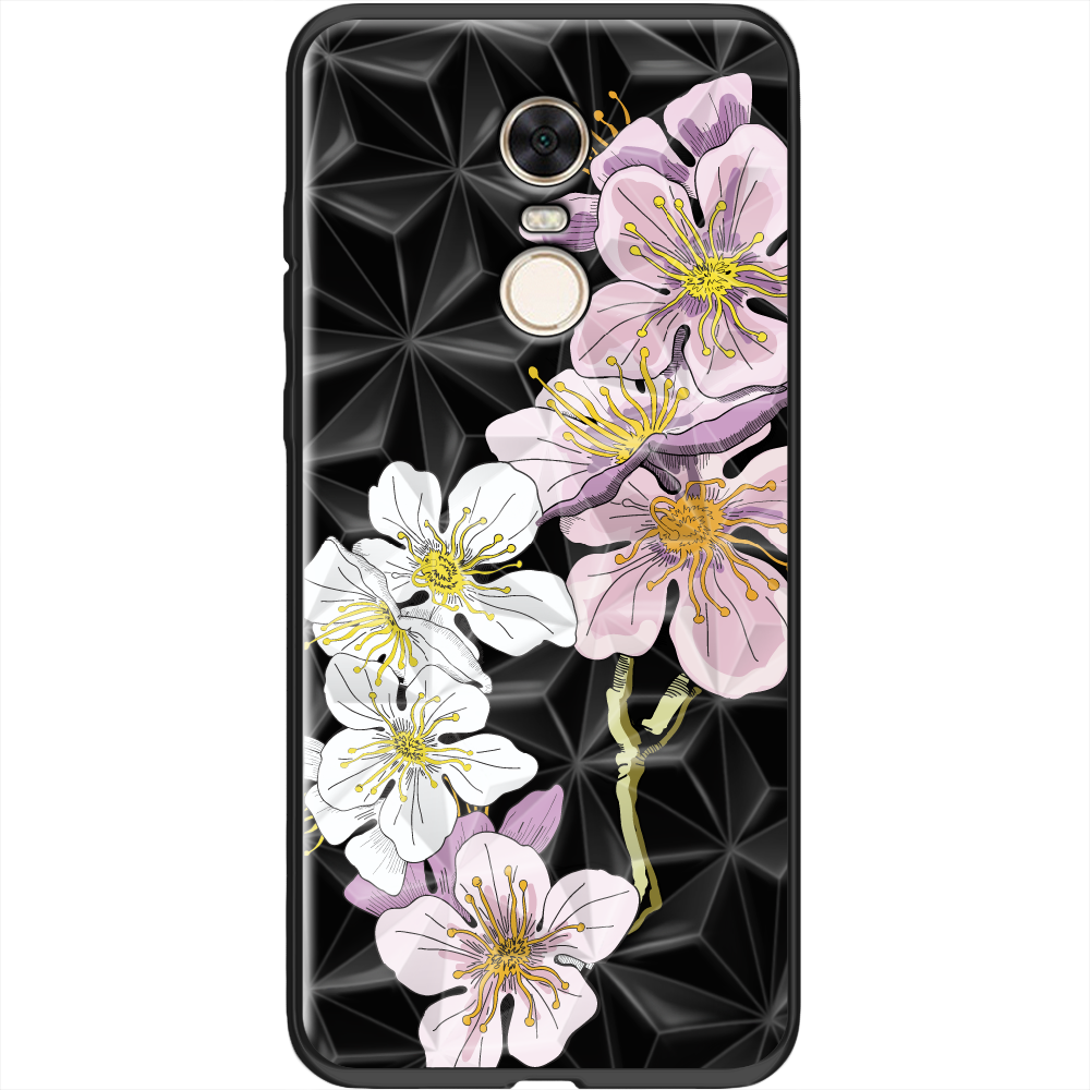 Чехол BoxFace Xiaomi Redmi 5 Plus Cherry Blossom Черный силикон с призмой (32522-cc4-37867)