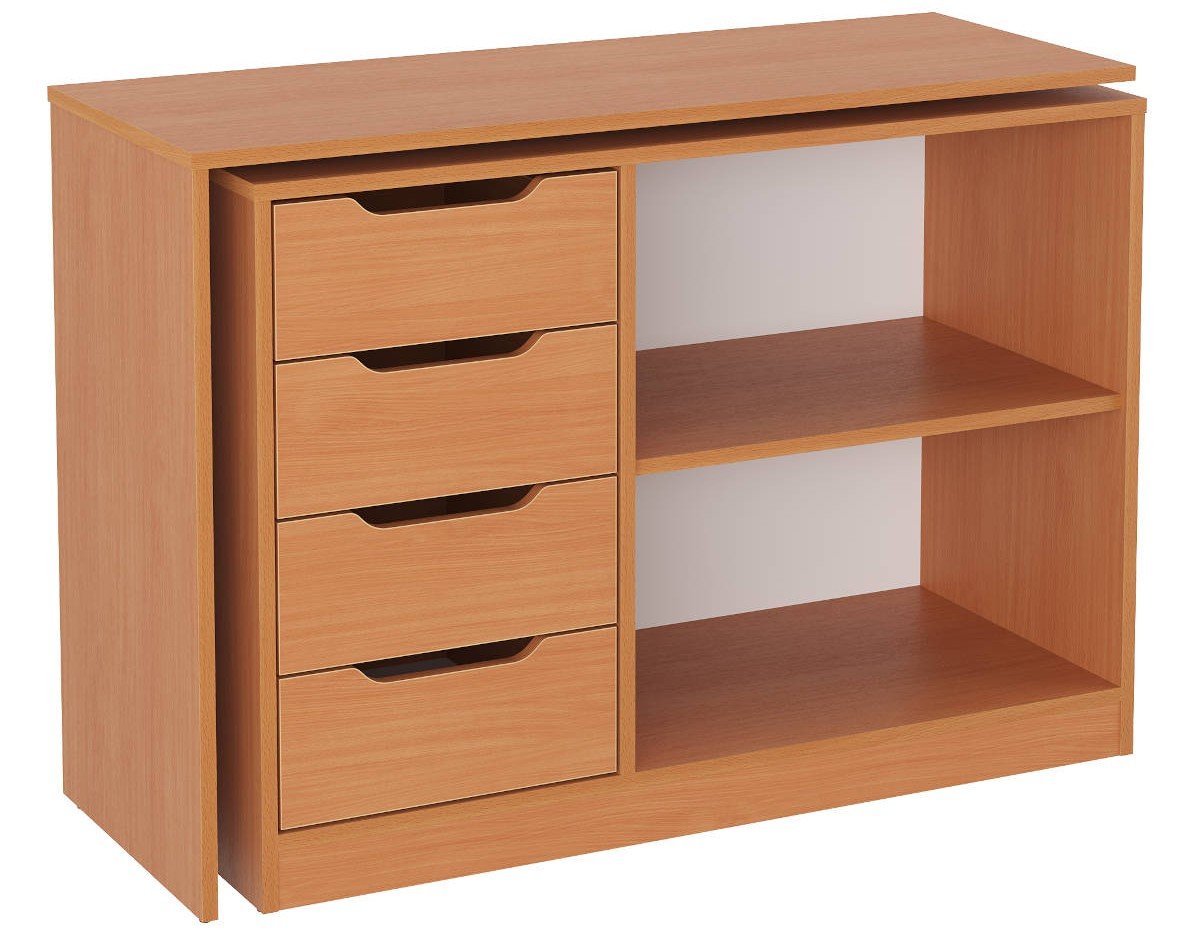 Стіл-комод із поворотним механізмом 106х41,2х74,4 см Бук - фото 1