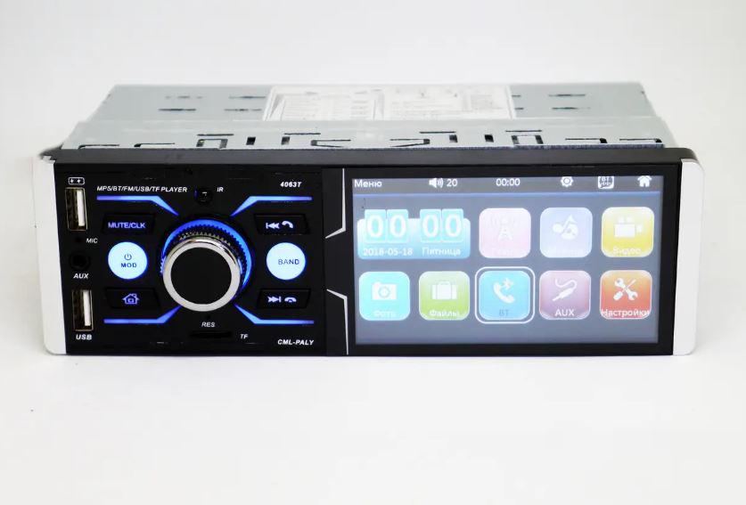 Автомагнітола 1DIN 4063T ISO 4,1'' RGB/MP3/USB/Bluetooth/AV-in (17500) - фото 3