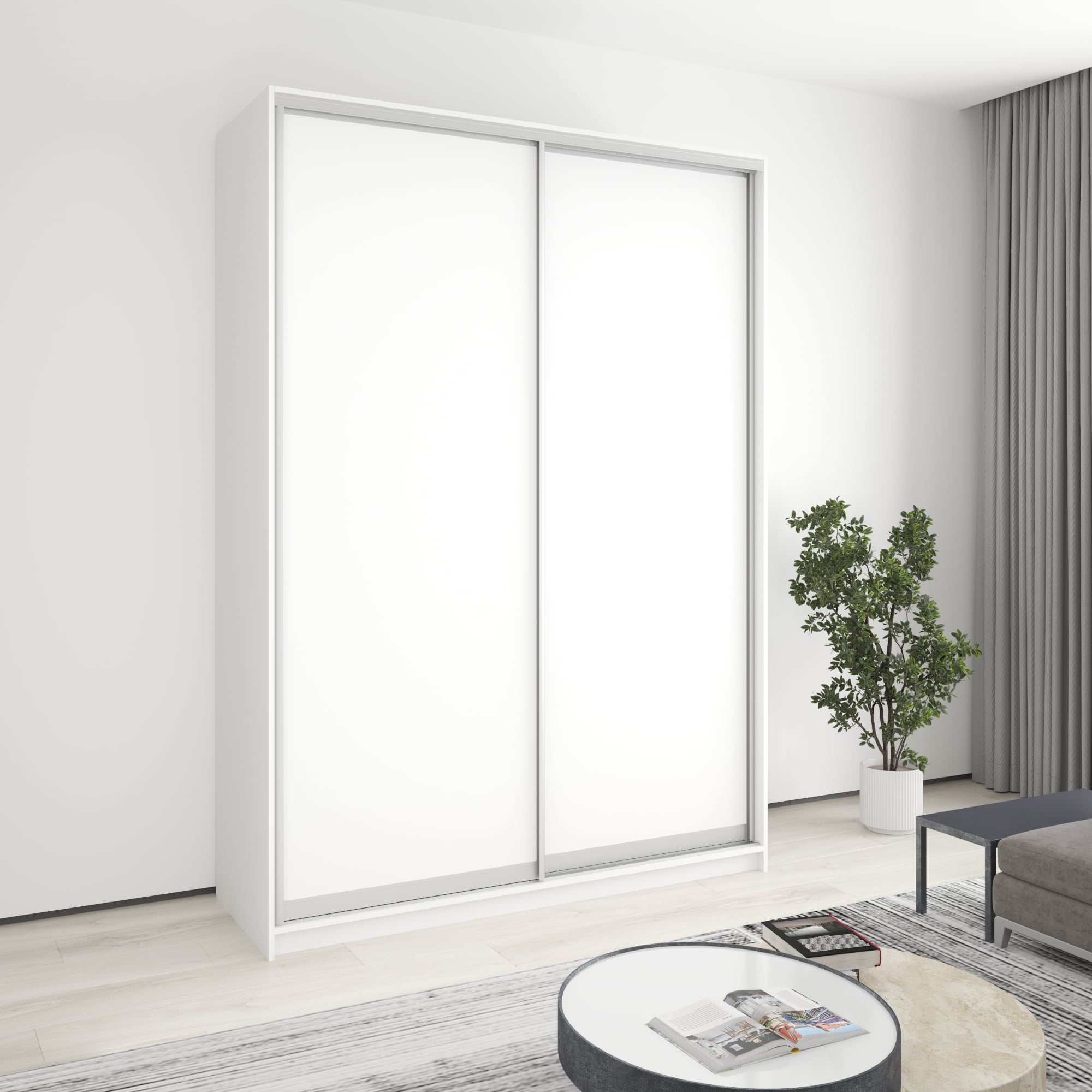 Шкаф-купе двухдверный Mebel Star Стандарт AL MBS-3544 170х45х240 см Аляска белый (1004728)