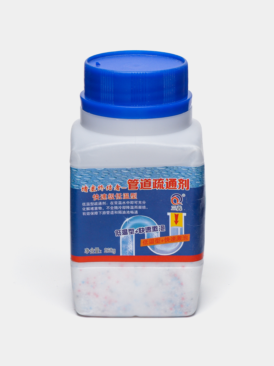 Средство от засоров труб порошок для чистки канализации 260 г (PDK100)