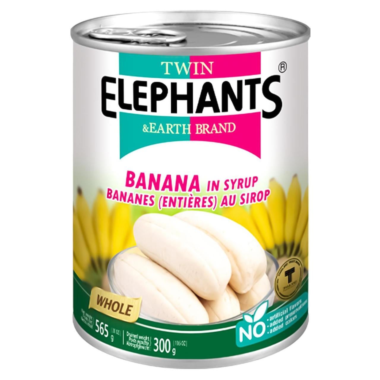 Бананы Twin Elephants banana in syrup 565 г