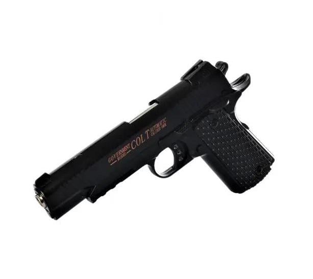 Детский пистолет игрушечный A-Toys на пульках металлический 22 см (C10)