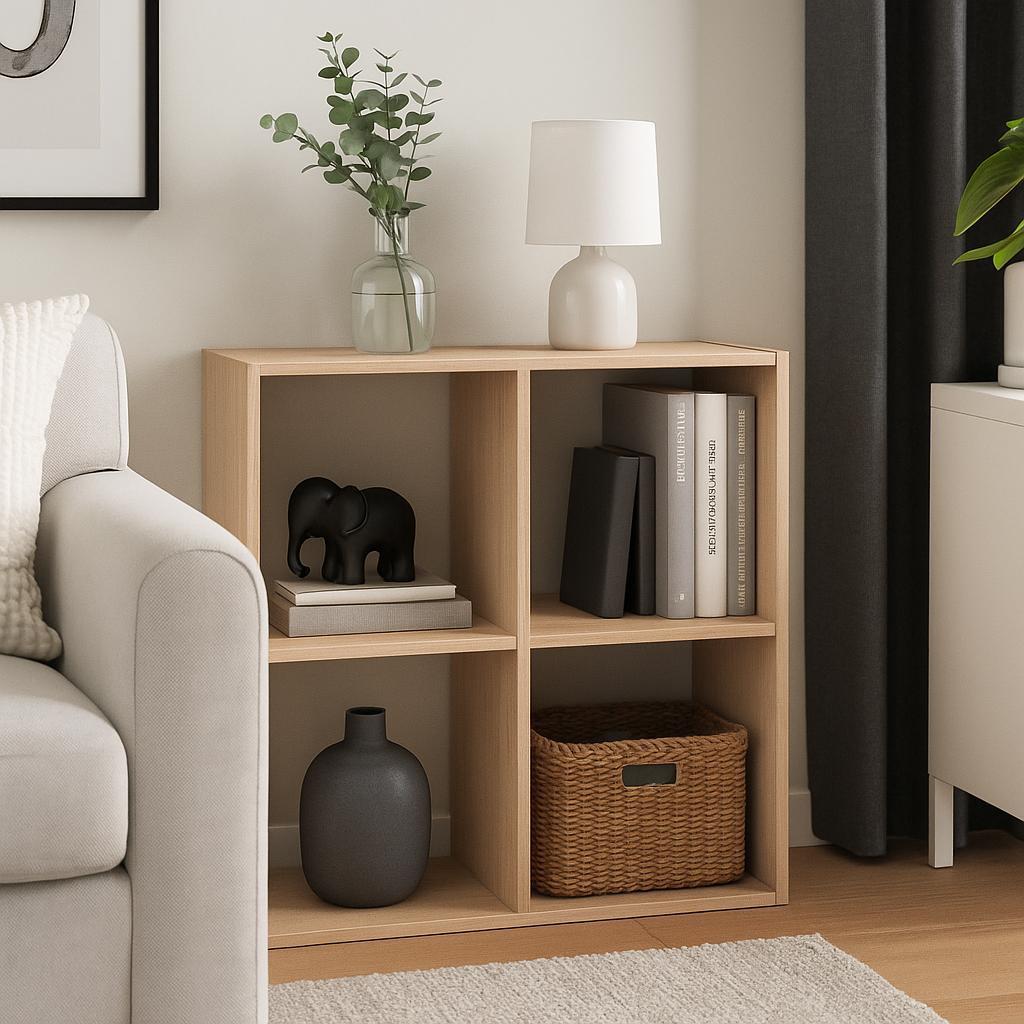 Стелаж настінно-підлоговий модульний MEBLIBUD KUB 2x2 Дуб сонома - фото 2 Стелаж настінно-підлоговий модульний MEBLIBUD KUB 2x2 Дуб сонома - фото 2