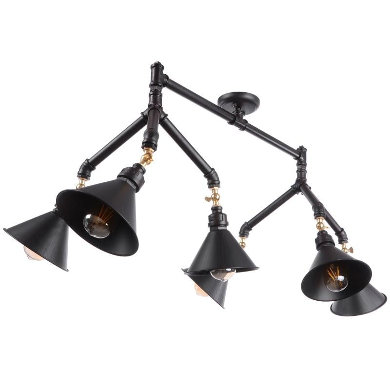 Люстра потолочная лофт паук Brille BL-344S/6 E27 BZ на 6 плафонов