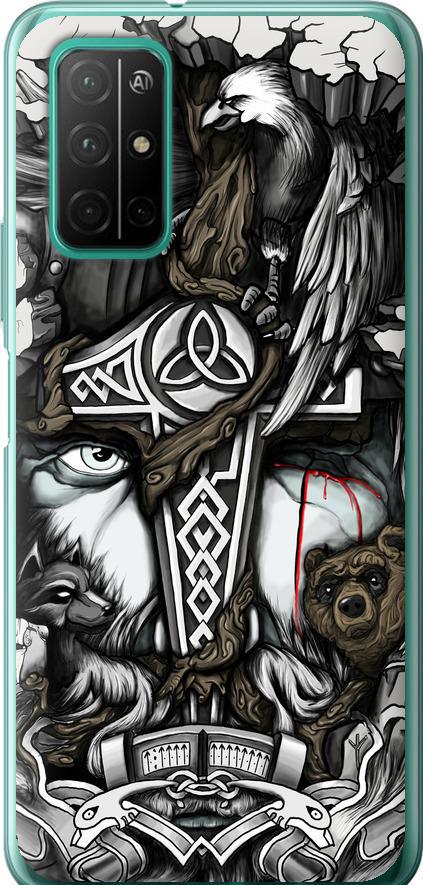 Чехол на Huawei Honor 30S Тату Викинг (4098u-1897-42517)