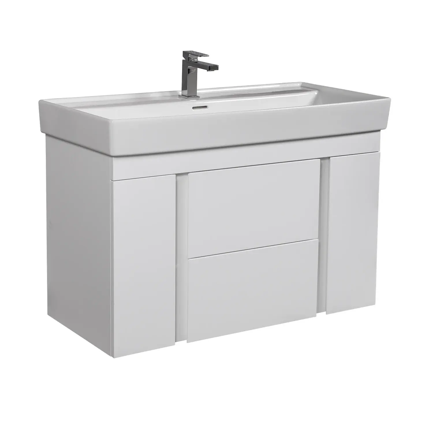 Тумба для ванной Aqua Rodos Капри 1000x480 подвесная с умывальником CeraStyle Sharp Белый (АР000040123)