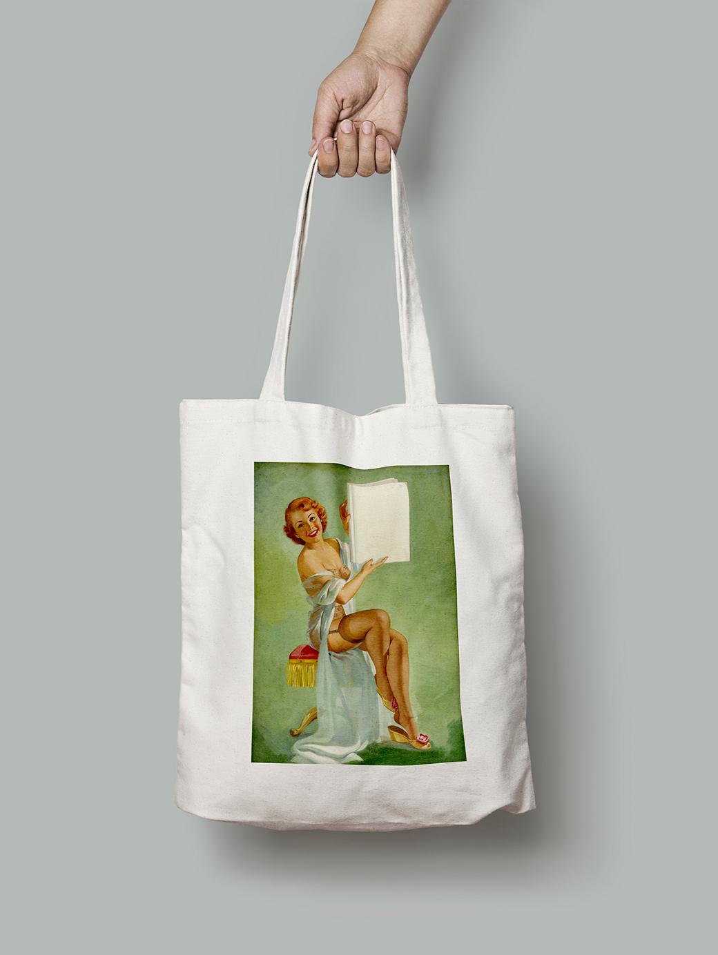 Эко-сумка Обратите внимание 1954 год. Перл Фруш шопер (pin_up010261_Bag)