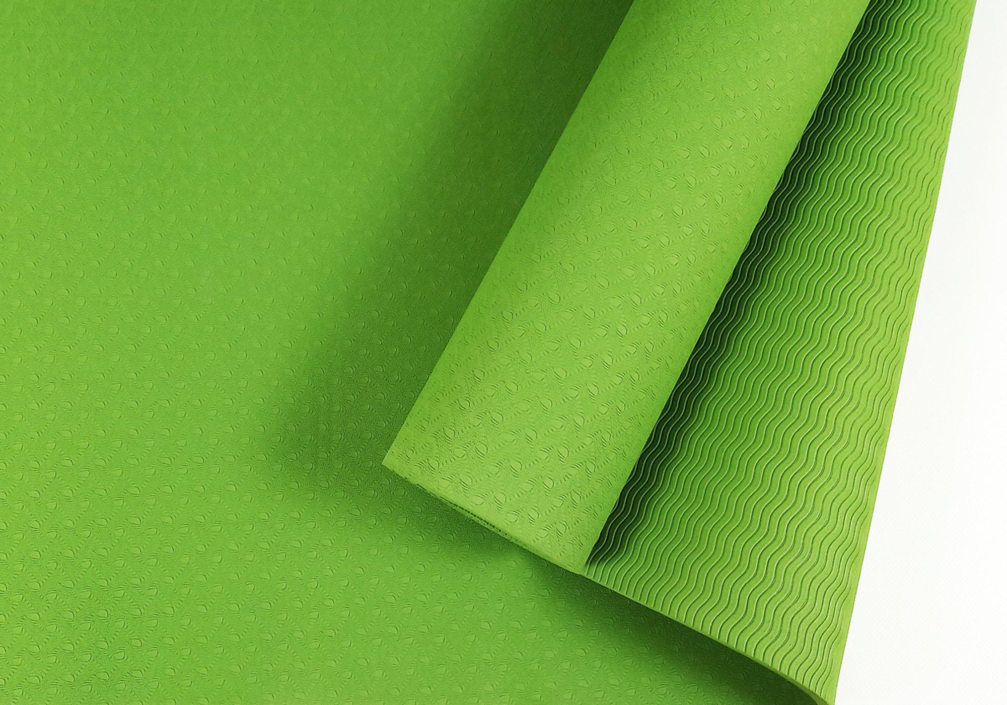 Коврик для йоги TPE EasyFit ECO-Friendly 6 мм однослойный Зеленый - фото 3 Коврик для йоги TPE EasyFit ECO-Friendly 6 мм однослойный Зеленый - фото 3