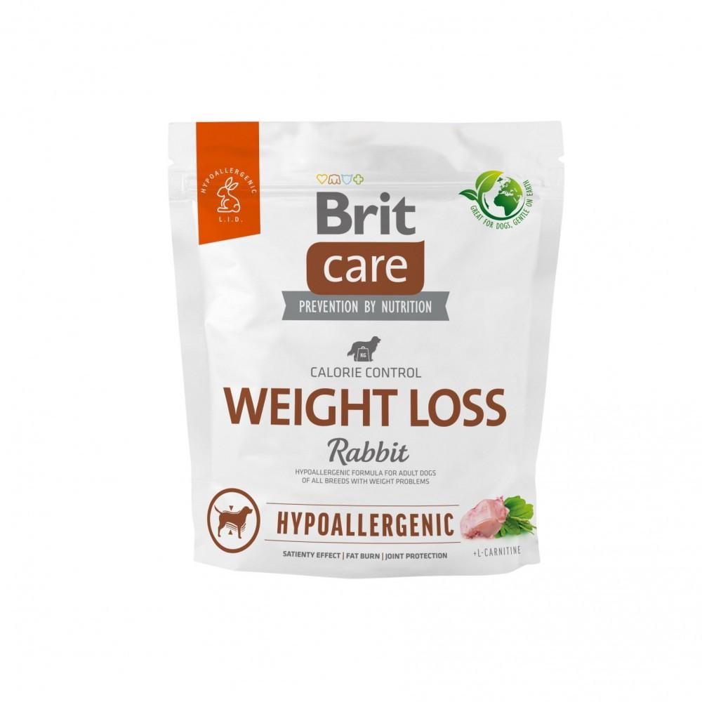 Корм для собак сухой Brit CARE Dog Hypoallergenic Weight Loss с лишним гипоаллергенным весом с кроликом 1 кг (8595602559183)