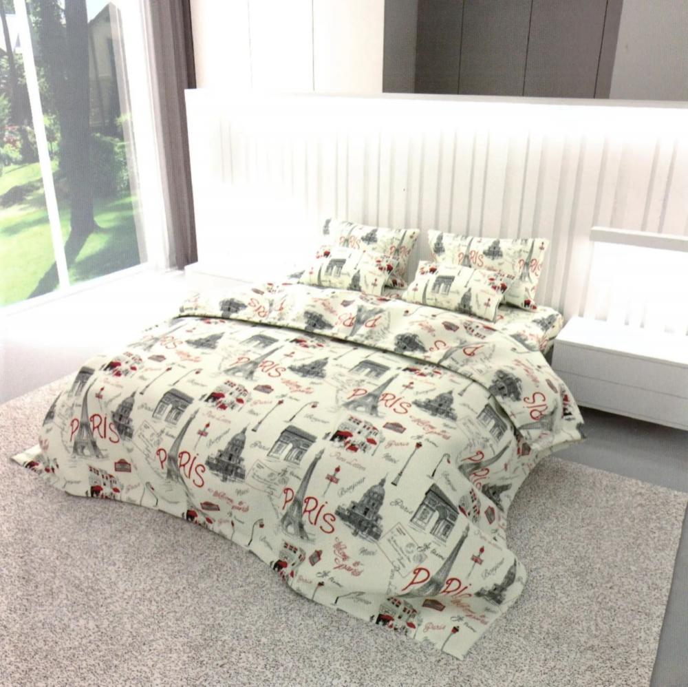 Комплект постільної білизни підлітковий ТМ Україночка Париж простирадло на гумці бязь голд 9984616 (DR013142) Комплект постільної білизни підлітковий ТМ Україночка Париж простирадло на гумці бязь голд 9984616 (DR013142)