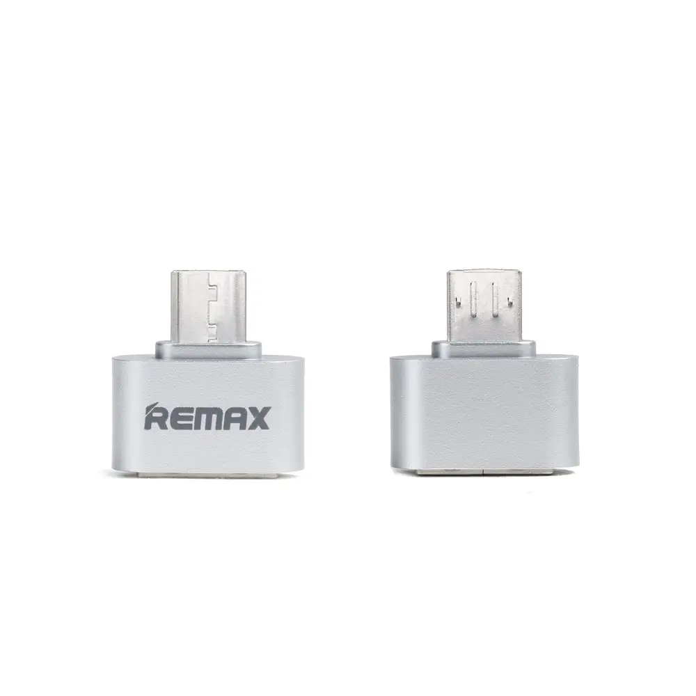 Переходник Remax RA-OTG USB-F to microUSB-M Серебреный (6954851289777) - фото 4