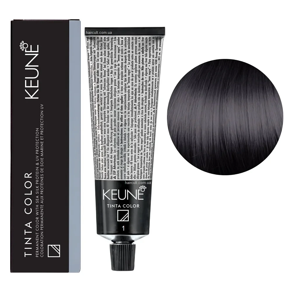 Краска для волос стойкая Keune Tinta Color 1 Black 60 мл Краска для волос стойкая Keune Tinta Color 1 Black 60 мл