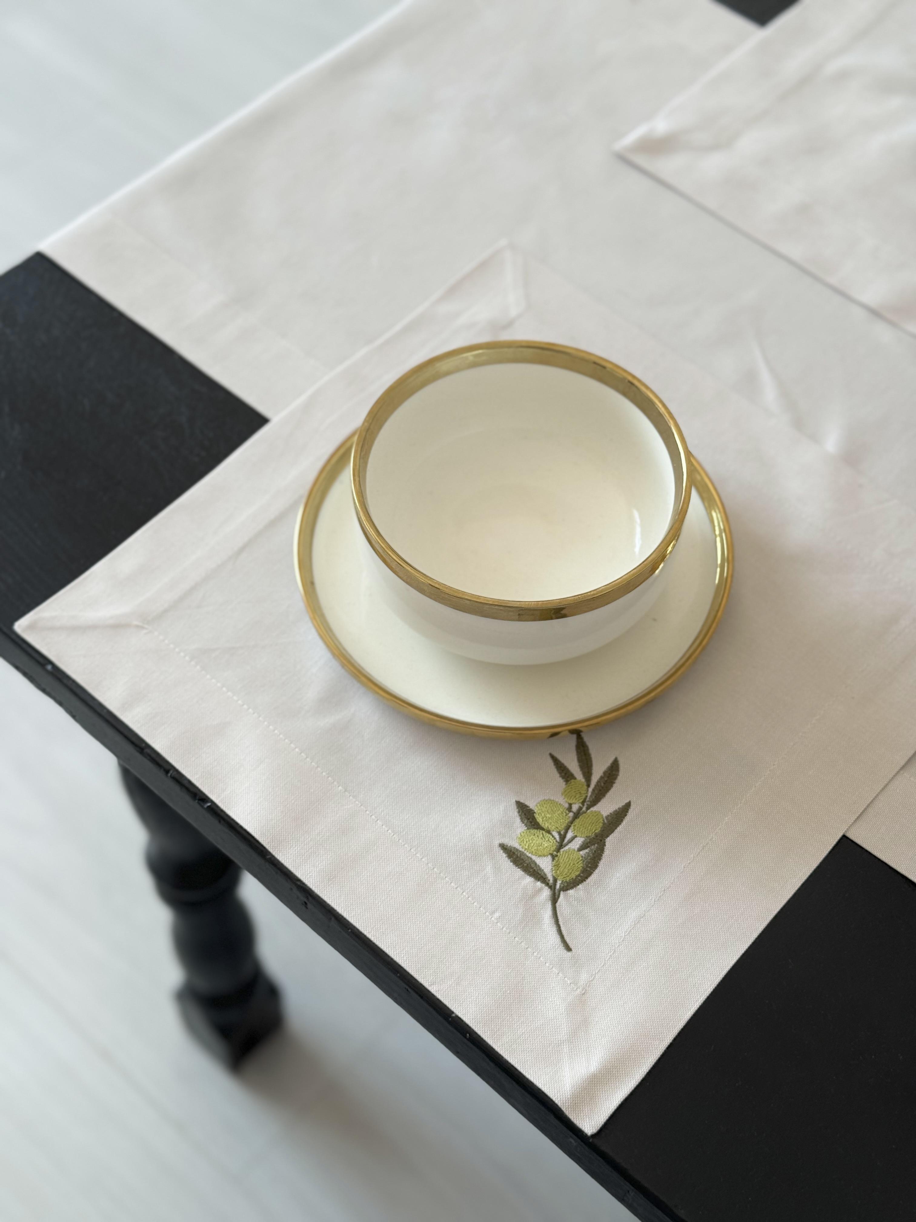 Салфетка с вышивкой Оливковая ветка 2 шт. 33х33 см (29953178)