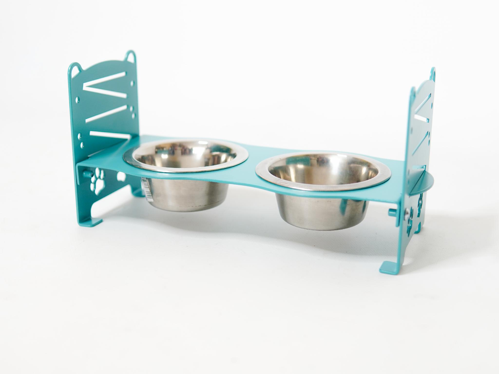 Кормушка для котів розбірна-регульована 61-137 мм 0,45 л М'ятний (1024585к) - фото 3