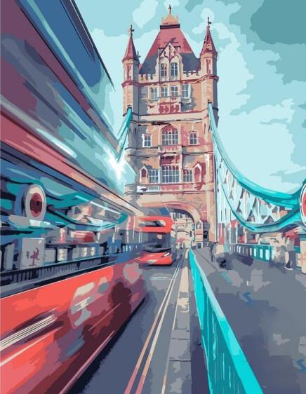 Алмазная мозаика Идейка Города Дорогами Лондона 40х50 см холст на подрамнике (АМ6042-mt)