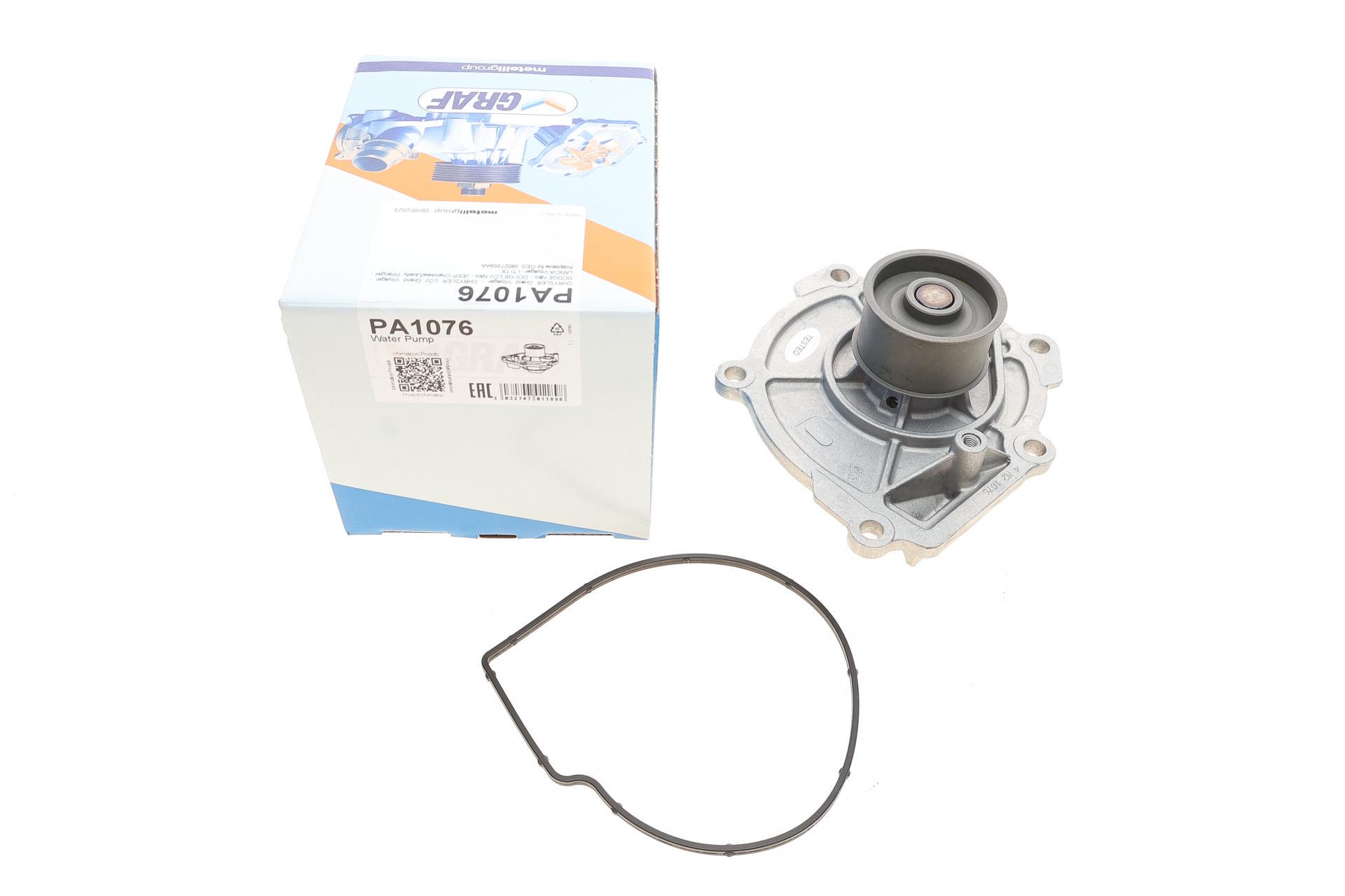 Помпа воды Graf Jeep Cherokee/Wrangler 2.8 CRD 07-/Chrysler Voyager 2.8 CRD 07-R/B 7 лоп. PA1076