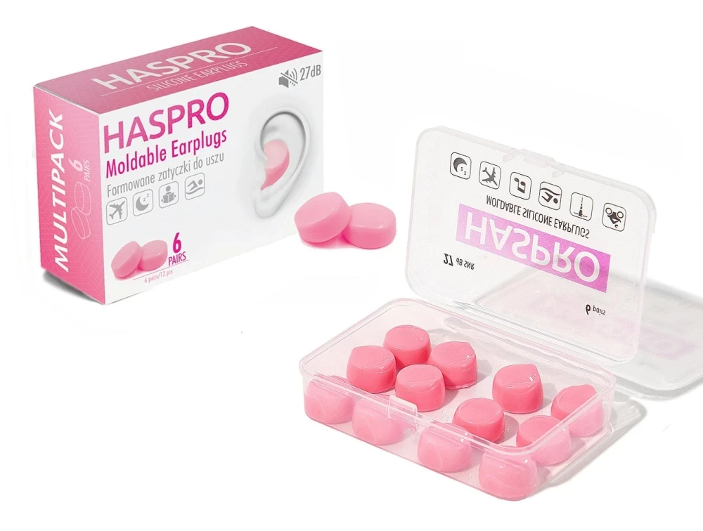 Беруши силиконовые для сна Haspro Multipack 6 пар SNR 27 дБ Розовый Беруши силиконовые для сна Haspro Multipack 6 пар SNR 27 дБ Розовый