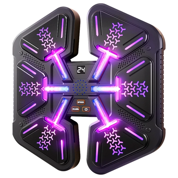 Тренажер для бокса с подсветкой и Bluetooth колонкой и перчатками (bm6)