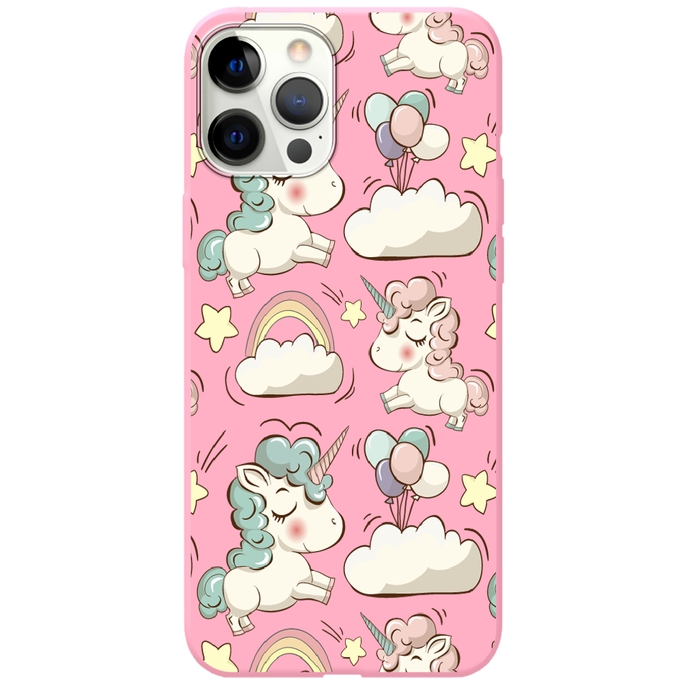 Чехол BoxFace iPhone 12 Pro Unicorns Розовый силикон (41086-cc2-43059)