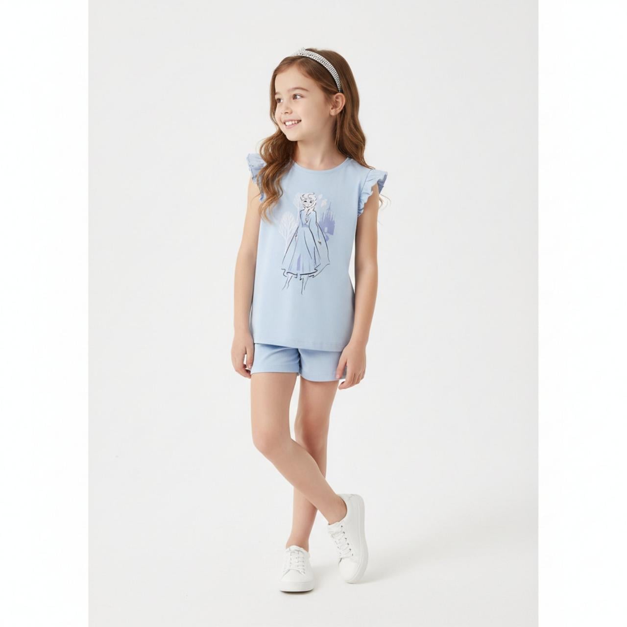 Футболка для девочки Disney Frozen Ледяное Сердце 98-104 см 2-4 г. Голубой (4052916587942-1)