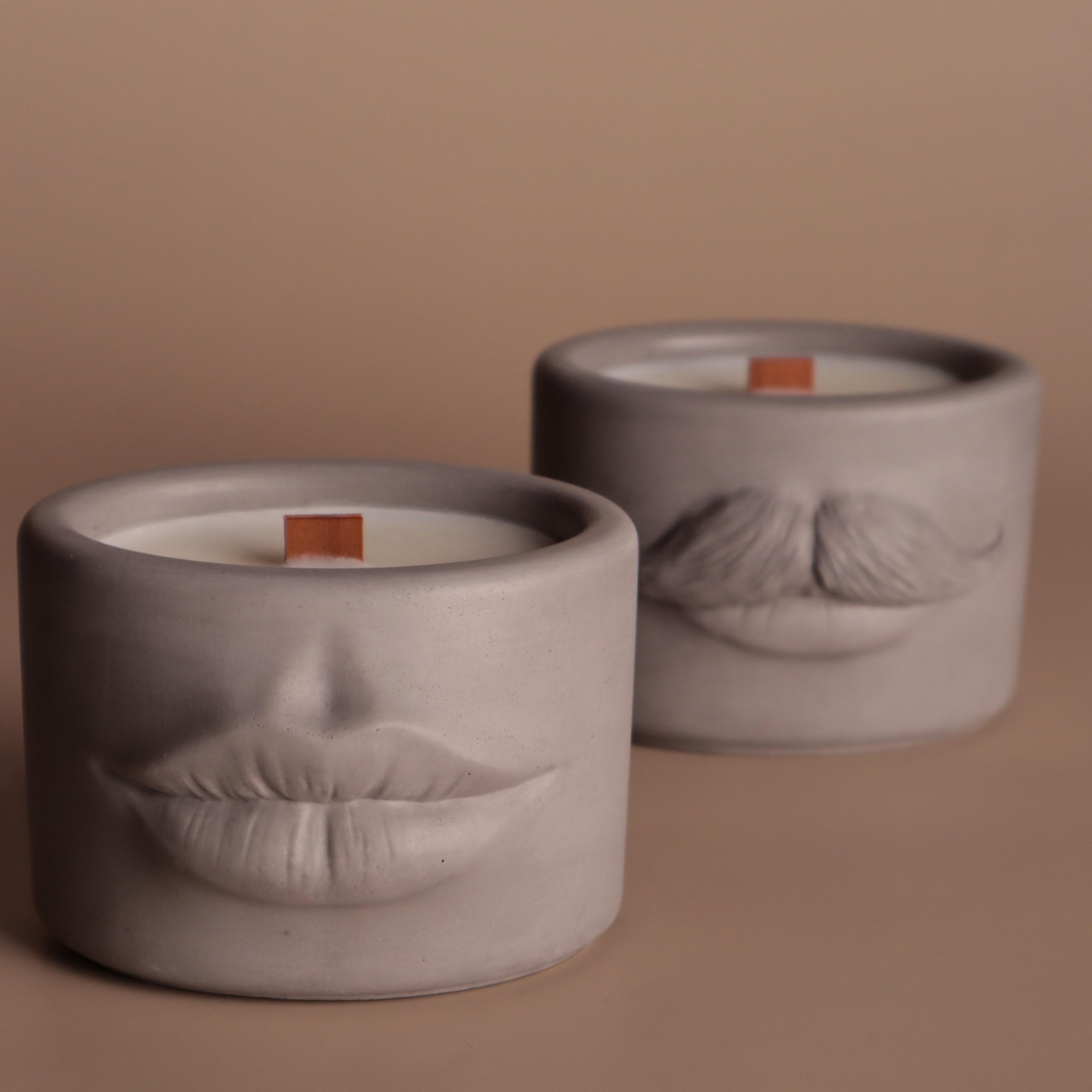 Подарунковий набір аромасвічок Wax Harmony Ваніль Губи та Вуса Сірий (3000091)