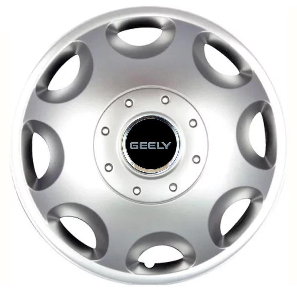 Колпаки SJS 300 с логотипом Geely R15 4 шт. Серебристый