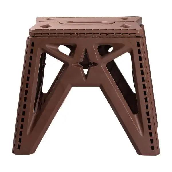 Табурет для кемпинга складной Good Idea пластиковый для отдыха на природе 38х28х33 см Коричневый (33735390) - фото 4
