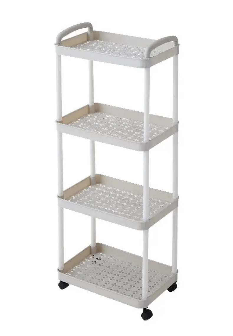 Этажерка на колесах 4 полки 35х22х96 см Белый (22922070) Этажерка на колесах 4 полки 35х22х96 см Белый (22922070)