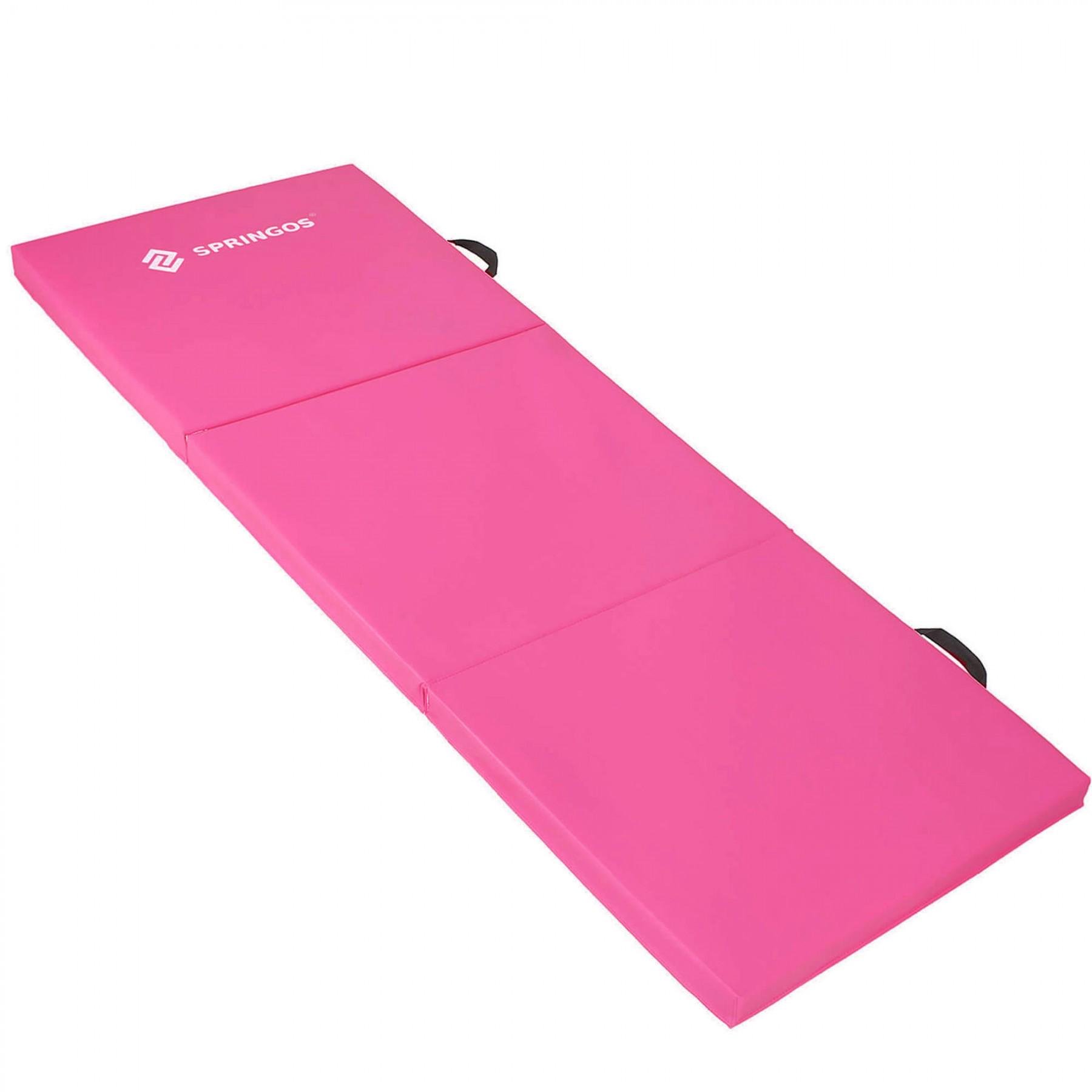 Мат гімнастичний складаний Springos 180x60x5,5 см Pink (FA0061)