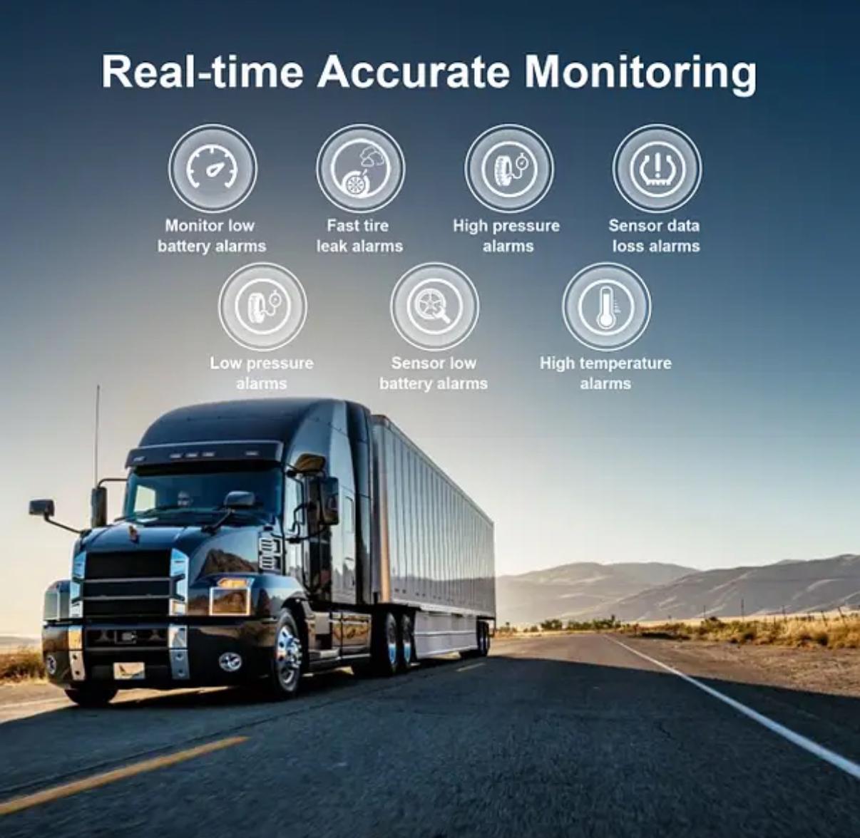 Система контролю тиску і температури в шинах TPMS Careud D550S-6-TP для вантажівок 6 датчиків - фото 4 Система контролю тиску і температури в шинах TPMS Careud D550S-6-TP для вантажівок 6 датчиків - фото 4