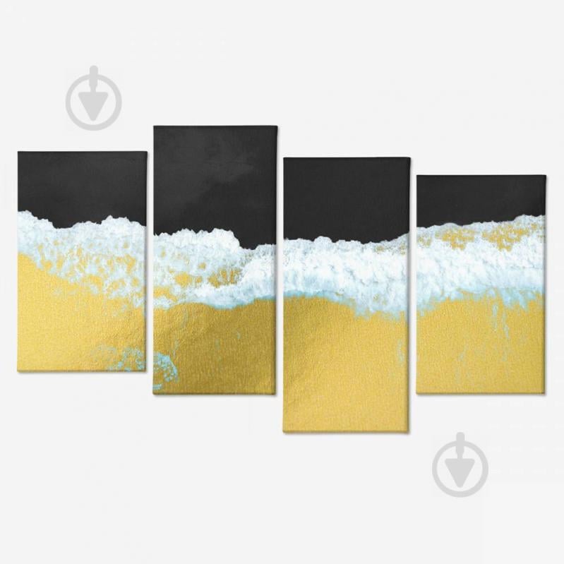 Модульная картина из четырех частей Malevich Store 130x90 см Золотой прилив (MK412802)
