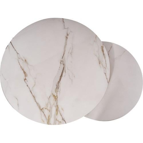 Журнальный столик Signal KORA D комплект 80/60 см Черный матовый/Белый (KORADBC) - фото 2 Журнальный столик Signal KORA D комплект 80/60 см Черный матовый/Белый (KORADBC) - фото 2