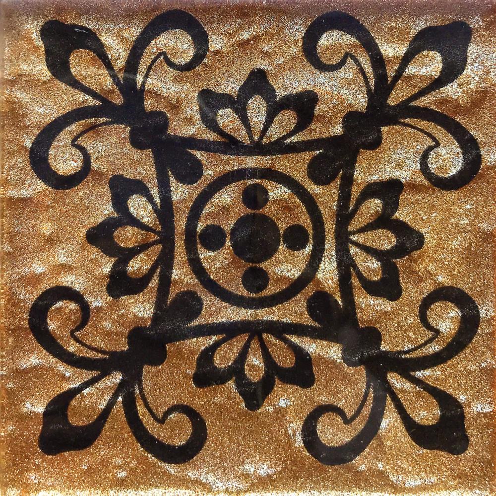 Тако скляне Kotto Ceramica GTР 7316 VENUS Brocade S1 73x73x8 см Brown