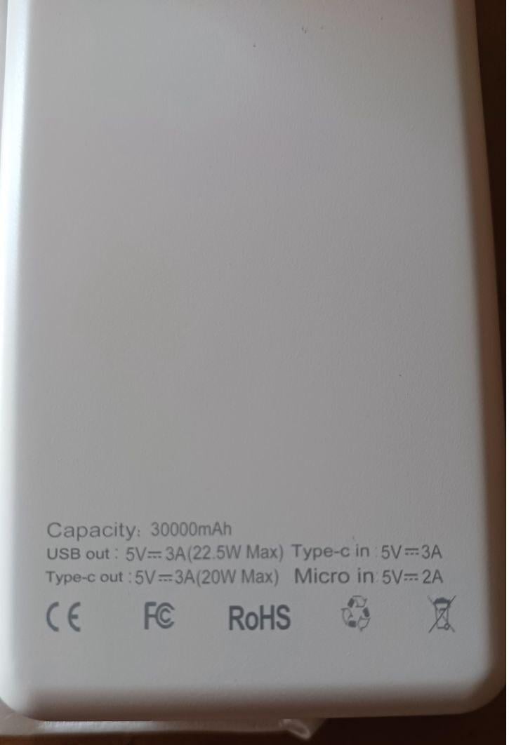 Повербанк 30000 mAh Білий (d8c40e58) - фото 4