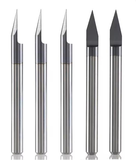 Набір гравірувальних фрез по металу 3,175-30-0,2 мм для ЧПУ 5 шт. (840160)