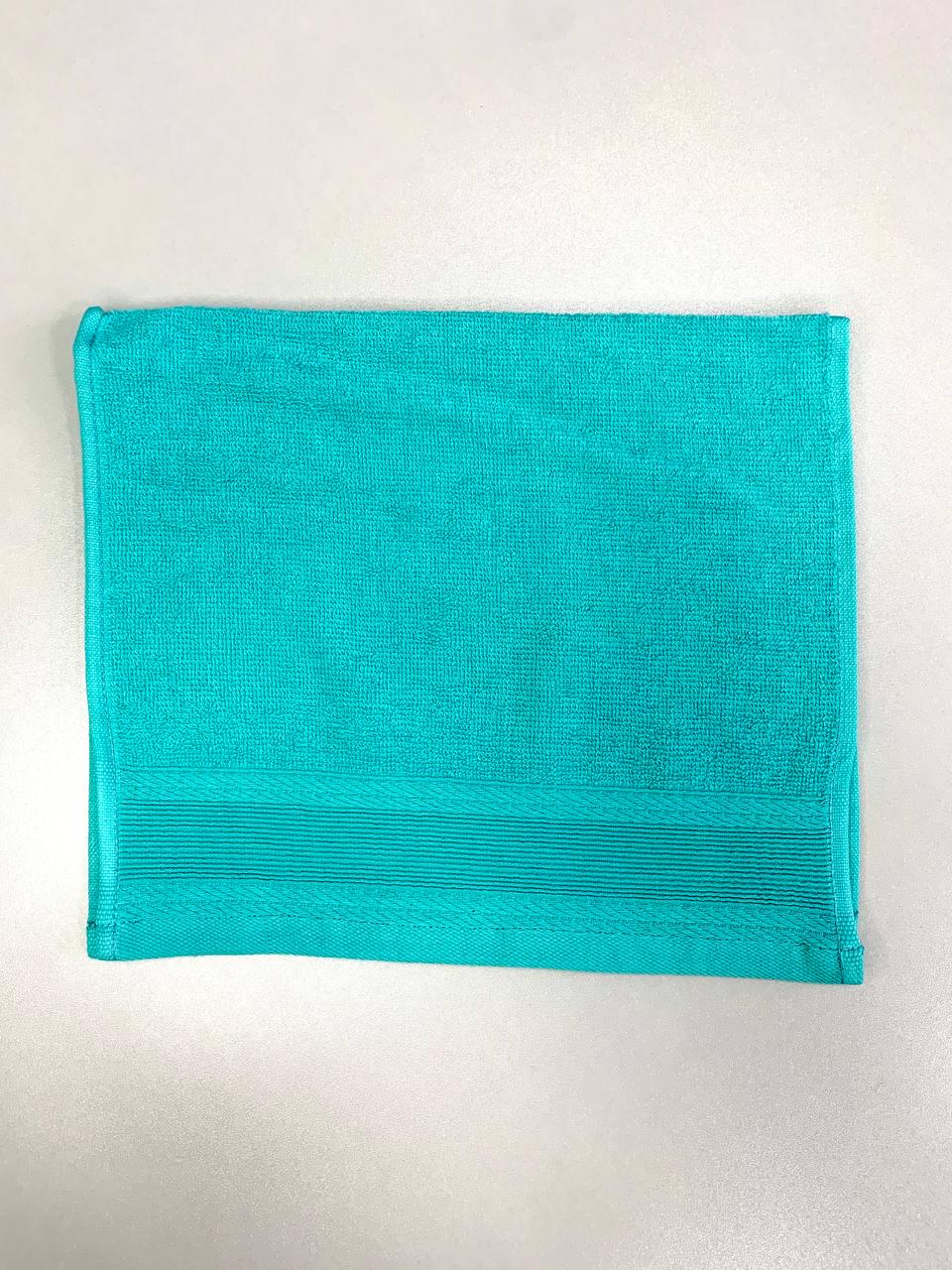 Полотенце махровое с бордюром 400г/м2 30х50 см Бирюзовый (9890551) - фото 1