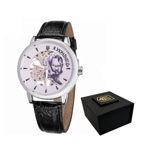 Наручные часы Awarder 022 Mechanic Я Українець Silver/Black Наручные часы Awarder 022 Mechanic Я Українець Silver/Black