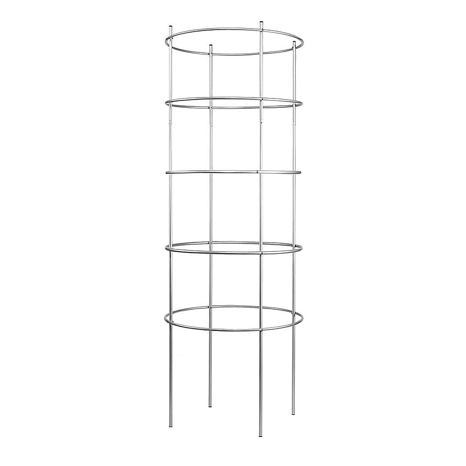Опора для растений кольцевая шпалера на пять колец 2500х800х800 мм (КОШ-D16/D13-2500*800/5)