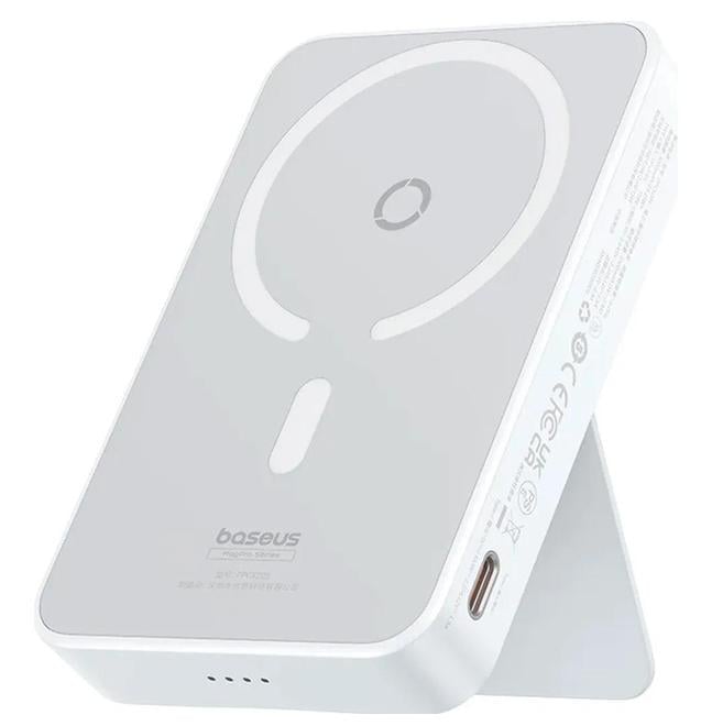 Повербанк BASEUS MagPro Magnetic Bracket 5000 mAh 20W/3A PD/QC/QI White (P10064101223-00)