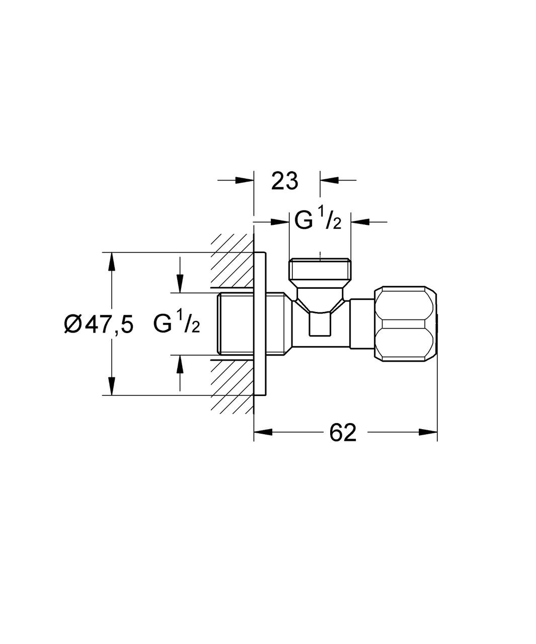 Угловой вентиль Grohe (2201600M) - фото 2