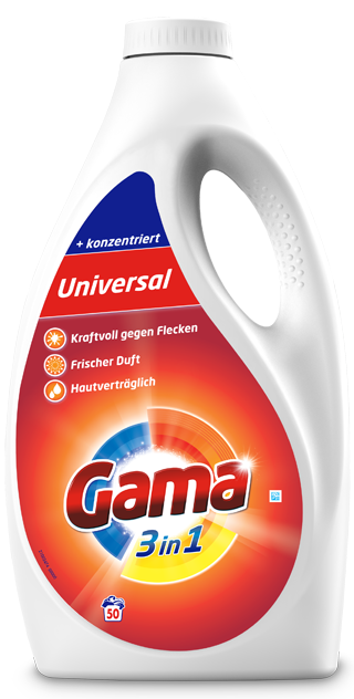Гель для стирки Gama Универсальный 50 прана 2,5 л (818717) Гель для стирки Gama Универсальный 50 прана 2,5 л (818717)