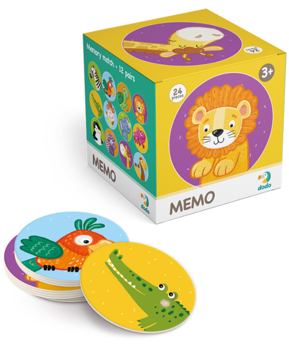 Настільна гра DoDo Мемо Дикі тварини розвиває пам'ять від 3 років 24 фішки (28870999) - фото 2